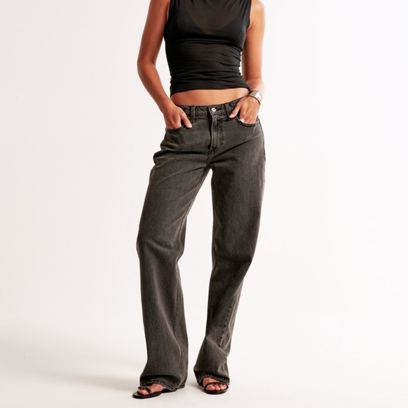 Abercrombie & Fitch Denim - Abercrombie & Fitch Women's Gray Straight Leg Jeans Low Rise 29/8R